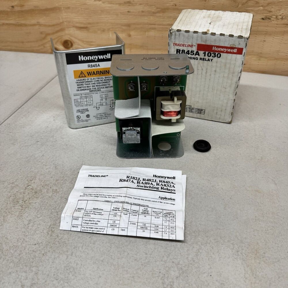 Honeywell R845A 1030 Switching Relay Tradeline HVAC Boiler Zone Control - New